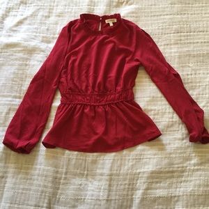 Crimson Red Blouse